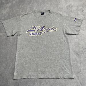 Stussy Shirt Mens Large Vintage Single Stitch Lakers Los Angeles 22